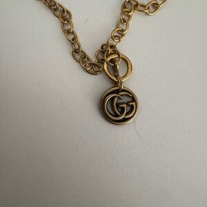 Gucci Gold GG Pendant Necklace